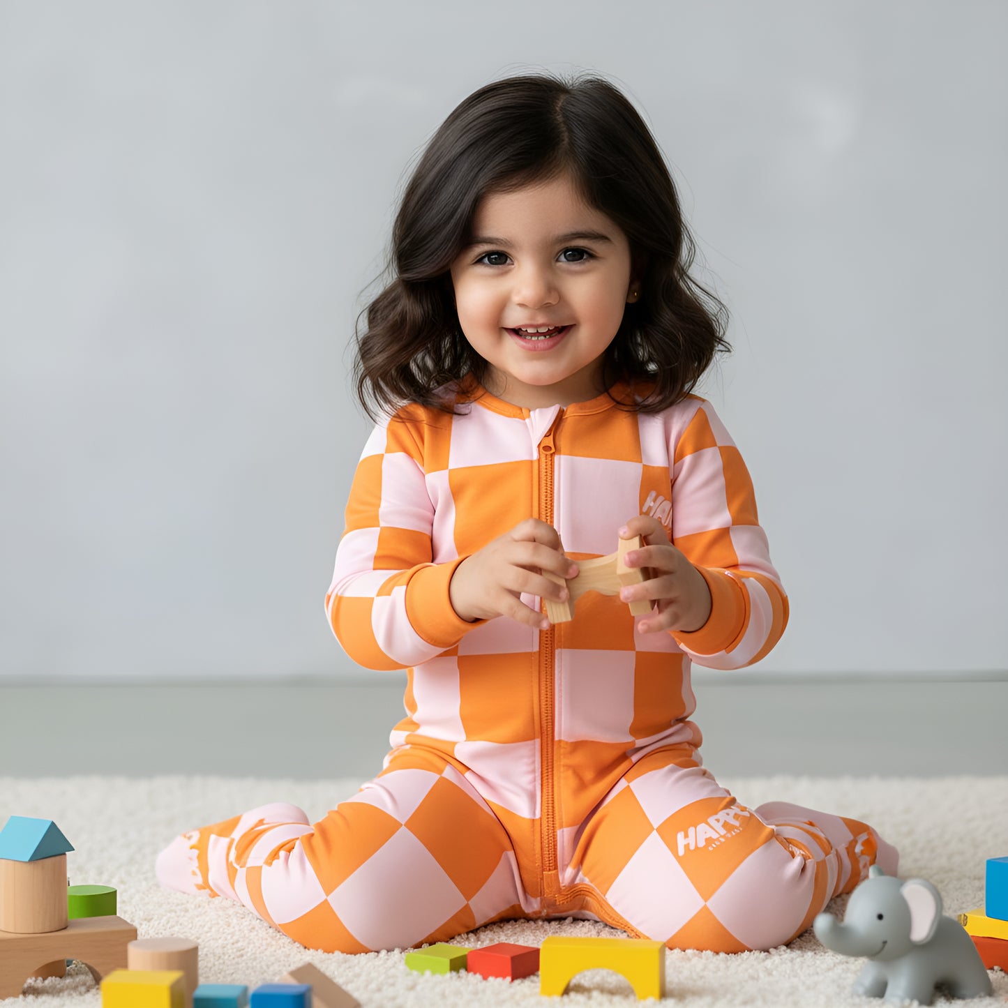 Sunrise orange baby onesie